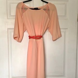 Peach Mossimo dress with fitted elastic waistline